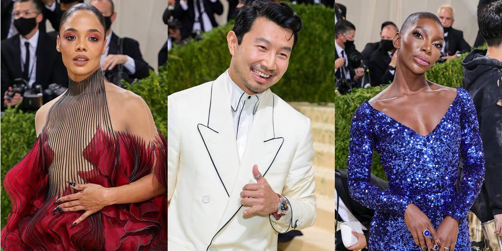 Marvel's Tessa Thompson, Simu Liu & Michaela Coel Hit the Met Gala 2021